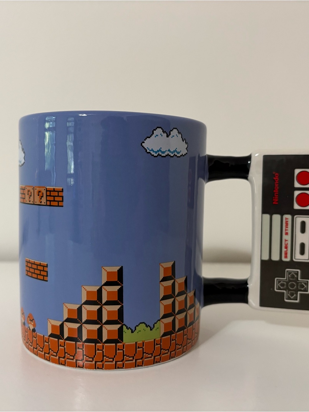 Nintendo Light Blue Super Mario Level Mug with Controller Handle
